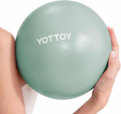 Pilates Ball, 10-inch Exercise Ball with Anti-Burst Technology for Stability, Stability Ball for Yoga, Pilates, Physical Therapy, Home Gym and Office Fitness Equipment