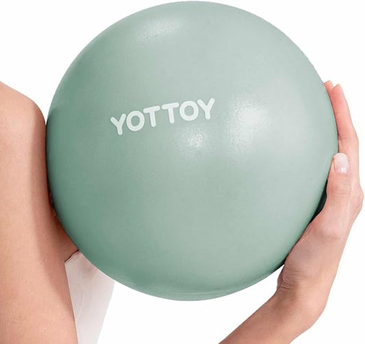 Pilates Ball, 10-inch Exercise Ball with Anti-Burst Technology for Stability, Stability Ball for Yoga, Pilates, Physical Therapy, Home Gym and Office Fitness Equipment