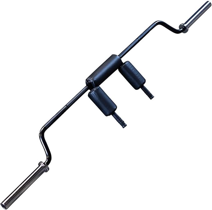 Body-Solid Safety Squat Bar - Specialty Barbell for Quad and Posterior Chain Training, with Comfortable Handgrips and Built-in Padding, 1000 lb. Weight Capacity, Compatible with 2" Olympic Plates