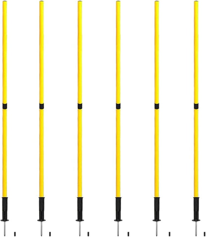 TNZMART Black Spring Agility Training Pole Set Soccer