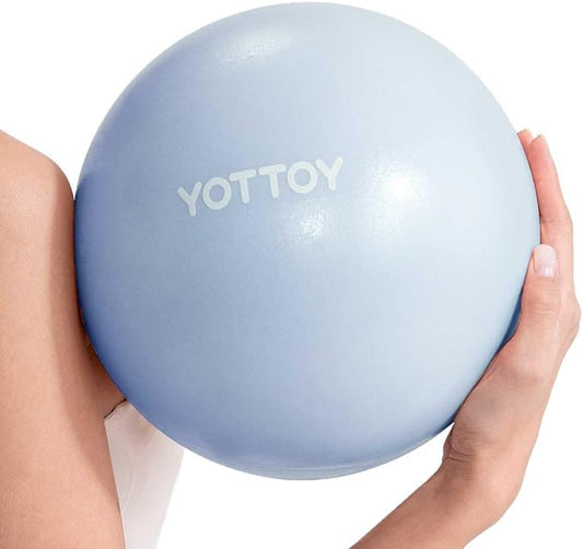 Pilates Ball, 10-inch Exercise Ball with Anti-Burst Technology for Stability, Stability Ball for Yoga, Pilates, Physical Therapy, Home Gym and Office Fitness Equipment