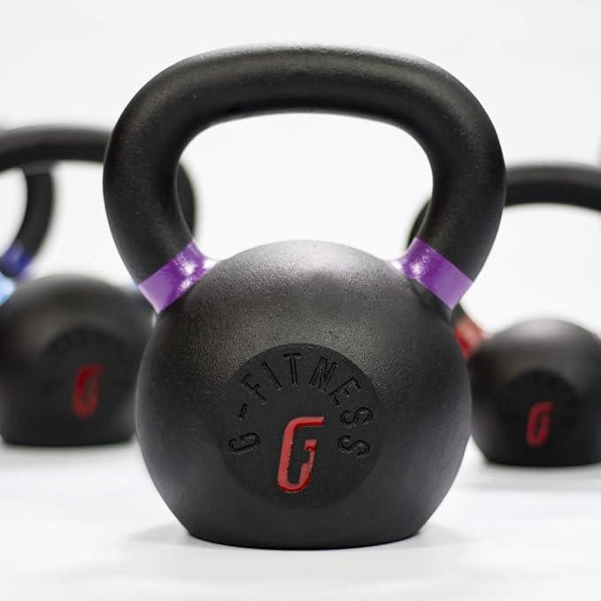 Gfitness Kettlebell Weights Comfortable Grip Wide Handle | Portable Weight Grip Travel Workout, Home Gym Equipment Tool | Multifunctional Weightlifting for Men & Women