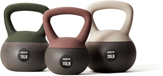 Soft Kettlebells with Cushioned Impact-Resistant Base and Anti-Slip, Wide-Grip Handle for Home Workouts, Weightlifting, and Personal Training