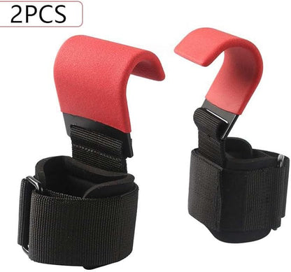 2pcs weight lifting hook help grip hook double pull-up strength training hard pull fitness auxiliary wrist protection hook