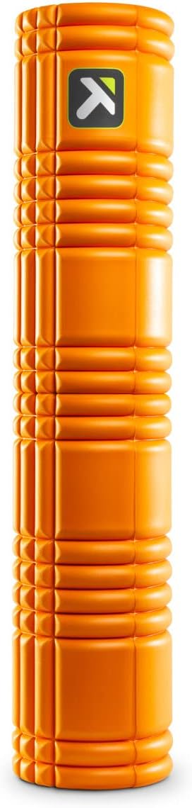 TRIGGERPOINT PERFORMANCE THERAPY GRID Patented Multi-Density Foam Massage Roller Exercise Deep Tissue Muscle Recovery - Relieves Muscle Pain & Tightness, Improves Mobility & Circulation (26"), Orange