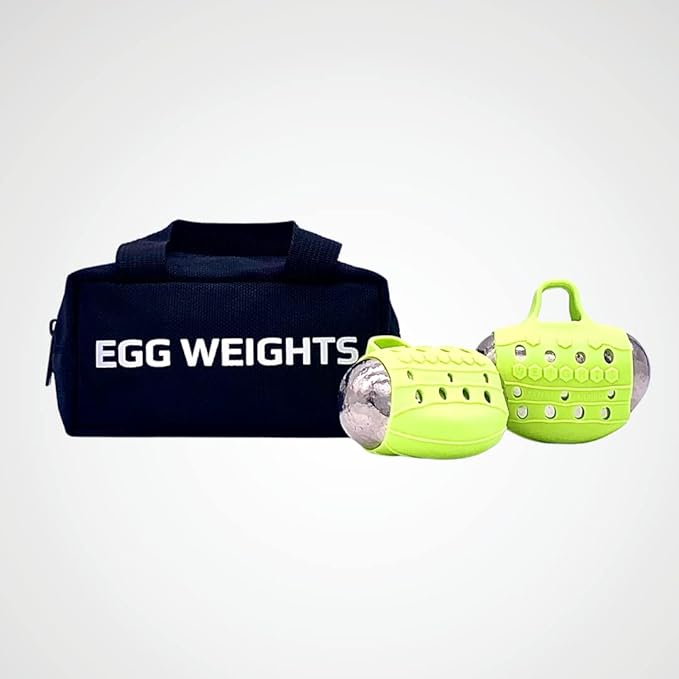 Egg Weights Knockout Max 5.0 lbs Set Bismuth Hand Weights with Anti-Slip Silicone Rubber Finger Loop for Shadowboxing, Kickboxing for Men and Women - 2 Eggs, 2.5 lbs Each + Free E-Book Workout Guide