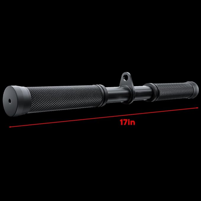 Straight Bar Cable Attachment for Gym, Rotating Straight Bar with Non-Slip Rubber Handle Grip, Universal Attachment for Cable Machines Pulley System