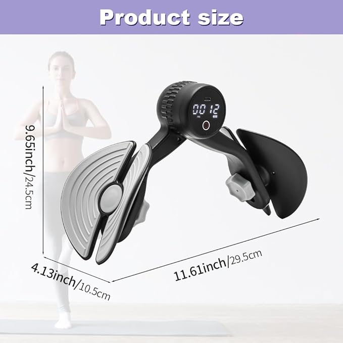 Thigh Master Thigh Exerciser, Kegel Exerciser, Inner Thigh Exerciser Equipment with Counter Rechargeable, Hip and Pelvic Floor Muscle Trainer, Adjustable Resistance Legs Workout