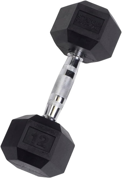 Body-Solid Rubber Coated Hexagon Dumbbells