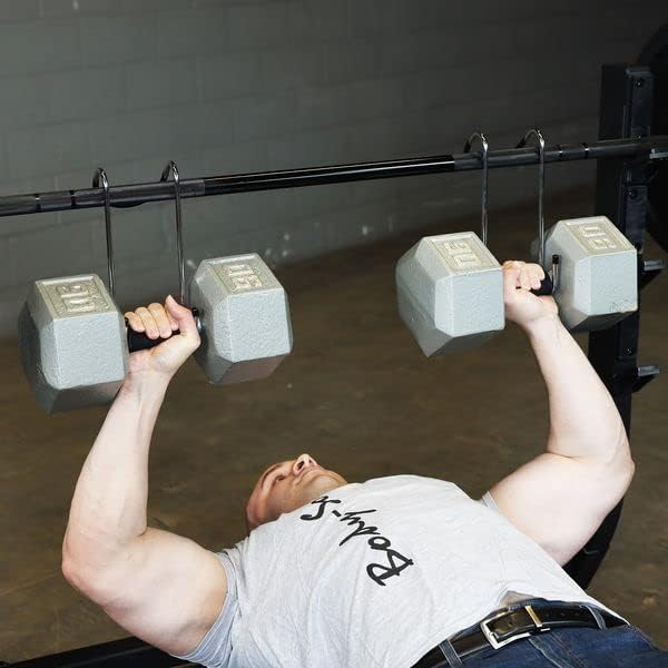 Body-Solid Tools Dumbbell Spotter Hooks - Perfect for Connecting and Hanging Dumbbells to Barbells