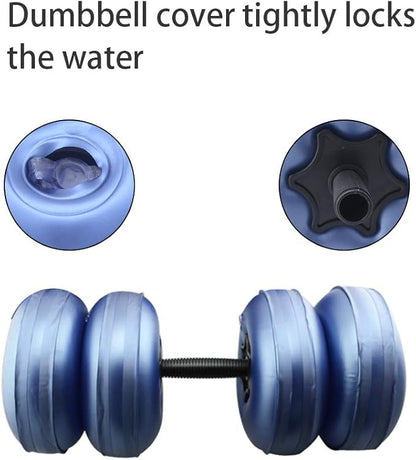 Water Filled Dumbbells Set - Water Filled Weights - Portable Travel Weights - Weights Adjustable Dumbbells - Portable Fitness Equipment - Strength Training - Fitness and Shaping