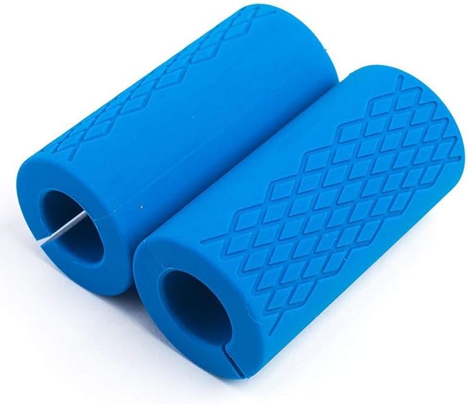 Dumbbell Grips Anti-slip Rubber Barbell Shoulder Pads Powerlifting Fat Hand Grips, Weightlifting Bodybuilding Home Workout