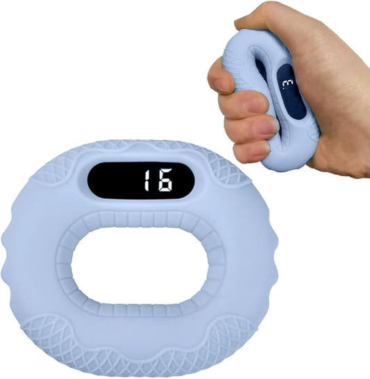 Remote Scrolling Ring for TikTok, Bluetooth Page Turner for iPad iPhone, Hand Strengthener Grip Strength Trainer Counting Grip Ring Silicone Squeeze Hand Exercisers for Finger Exerciser Training Tool