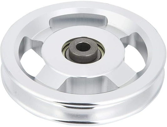 Aluminum Pulley Wheel, 88-90mm Universal Aluminum Alloy Bearing Pulley Wheel for Cable Machine Gym Equipment Part Garage Door