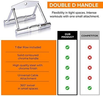 T Bar Row Attachment - 360 Degree Swivel Landmine Attachment Set for Full-Body Workout in Home Gym or Small Spaces, Landmine Base - Deadlifts Squats Landmine Stand