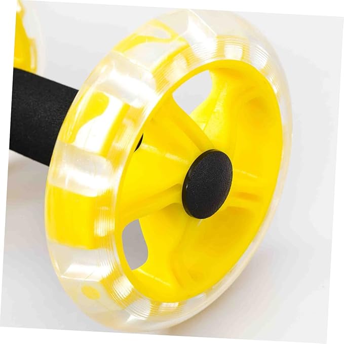 Kisangel Exercise Roller Weight Loss Equipment Exercise Abdominal Roller Ab Exercise Roller Hand Weights Dumbbell Yellow Fitness Exercise Device Fitness Wheel Wire Wheel