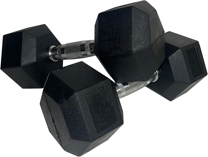 Fitness First Rubber Hex Dumbbell Pairs