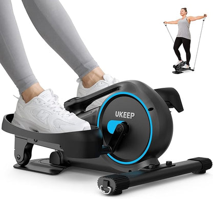 Under Desk Elliptical, Manual Elliptical Exercise Machine, Quite Foot Pedal Exerciser, Mini Elliptical Machines for Home Use, Compact Foot &Leg Pedal Exerciser, Exerciser for Seniors, Max Load 300LBS