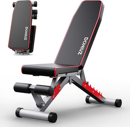 Weight Bench, Adjustable Workout Bench Press Set for Home Gym Full Body Strength Workout, Easy Assembly Foldable Training Lifting Bench, Max Load 750