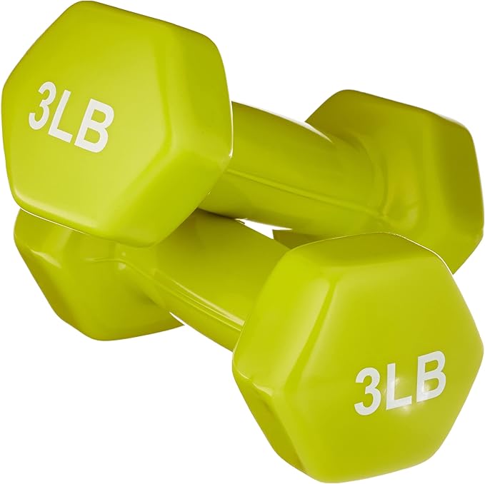 Amazon Basics Vinyl Coated Dumbbell Hand Weights