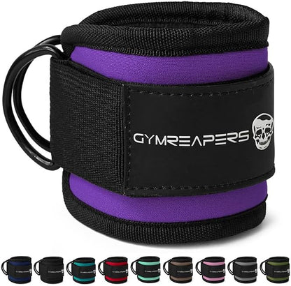 Gymreapers Ankle Straps (Pair) For Cable Machine Kickbacks