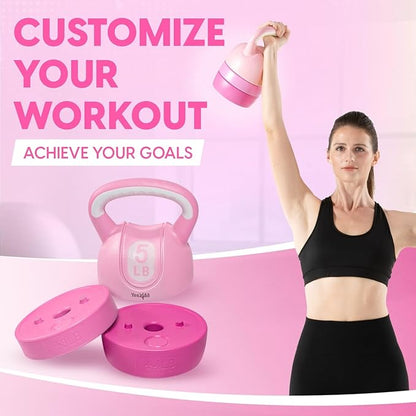 Yes4All Kettlebell Sets - Adjustable Kettlebell Set for Strength Training - Kettlebells Adjustable Weight for Versatile Workouts