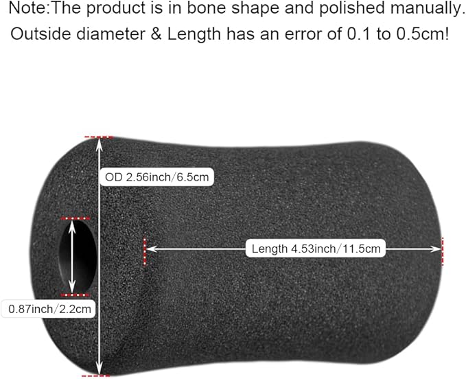 Sponge Foam Foot Pad Roller Pair, Used for Replacing Gym Exercise Equipment, Suitable for 1-inch Rod (Foam 4.53" X 2.56" Od X 0.87" Id)