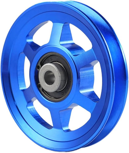 Aluminum GYM Pulley Wheel, Universal Aluminum Alloy Bearing Pulley Wheel for Cable Machine Gym Equipment Part Garage Door