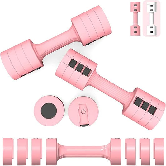 Build Strength and Tone Muscles with our fitness equipment weights Dumbbell Sets of 2 | Suitable for Beginners and Women Non Slip, Anti Roll, Hex Shaped Hand Weights PINK