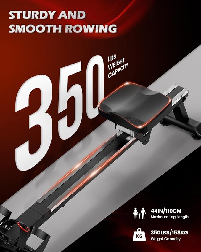 PASYOU Water Rowing Machine Foldable Rowing Machine for Home 350LB Weight (Model:PW30)