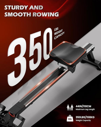 PASYOU Water Rowing Machine Foldable Rowing Machine for Home 350LB Weight (Model:PW30)