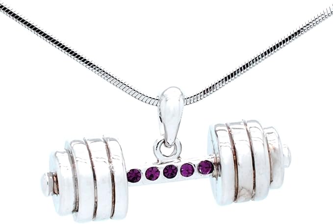 Violet Victoria & Fan Star Dumbbell Necklace -