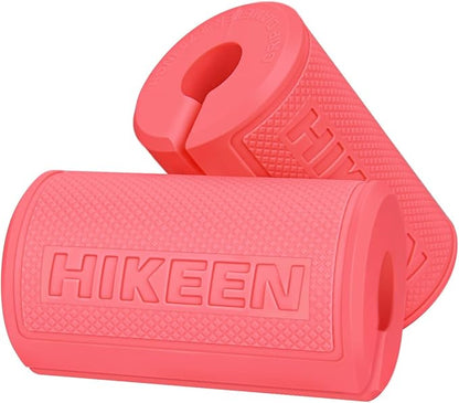 Hikeen Thick Bar Dumbbell Grips,Non Slip Hard Rubber Barbell Grips,Grips for Weight Lifting, Muscle Building-1.77", 2.25" & 2.75" Outer Diameter