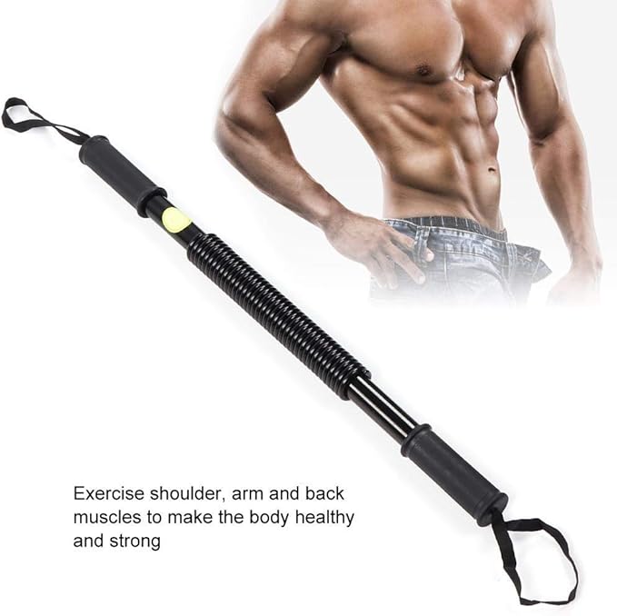 Canyita Python Power Exerciser Bar - Shoulder Builder Spring Exercise Bar, Chest and Bicep Blaster Flexible Strength Rod Exerciser Hand Gripper, Bicep and Arm Strengthening Workout Equipment