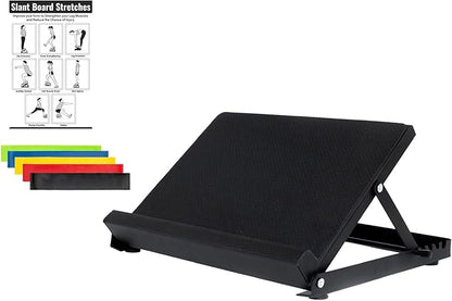 Ascend Steel Slant Board Calf Stretcher for Squats and Fully Body Workout with 5 Adjustable Angles – 0-45°; Non-Slip Physical Therapy Equipment for Stretching; Heavy Duty Squat Wedge Incline Board