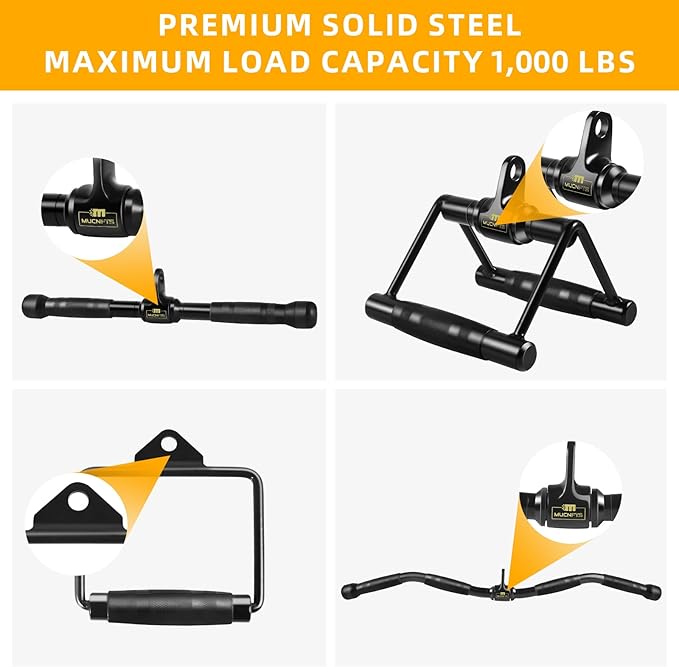 Cable Machine Accessories for Home Gym, LAT Pulldown Attachments, Durable and Reliable Weight Fitness Gym Accessories, Tricep Pull Down Attachment for Gym Equipment