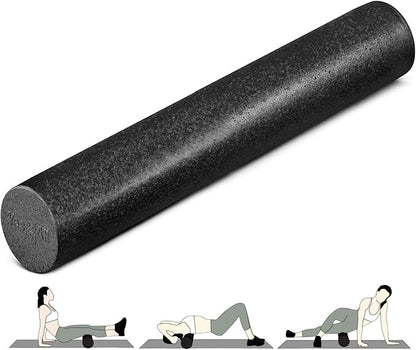 Yes4All High Density Half Round Foam Roller Support Pain Relieved, Back, Leg and Muscle Restoration, 12", 18", 24", 36"