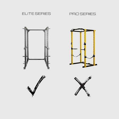 HulkFit Elite Series 3" x 3" Power Cage and Squat Rack for Light Commercial, Home Gym, and Garage Gym - 7 Optional Attachments & Accessories