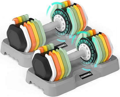 SKOK 25/55 lbs Pair Adjustable Dumbbells Set