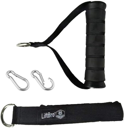 Demon Elite Heavy Duty Fitness Handles (Pair) - Cable Machines & Resistance Bands (Black)