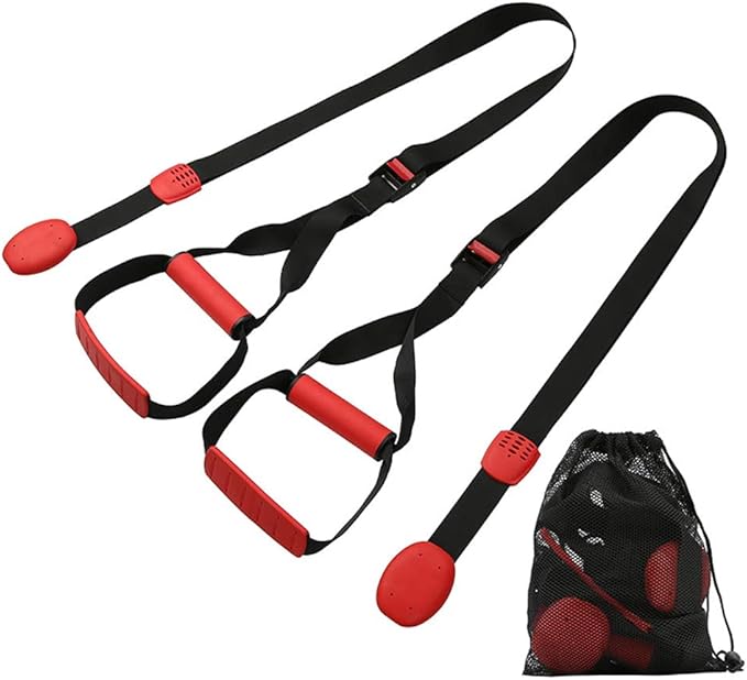 metaball Bodyweight Training Fitness Kit Include Cylinder Handles,Straps for Door Anchor Point for Adjustable Height Full Body Training Equipment V1