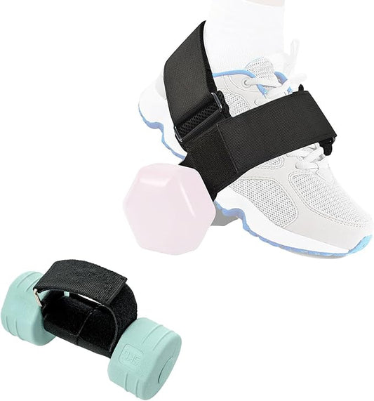 Ankle Straps for Weight Lifting,Dumbbell Foot Attachment - Adjustable Foot Attachments for Leg Workouts, Targeting Hip Flexors, Shin Splints, and Hamstring Curls - Complete with Ankle Straps for Enhanced Leg Extensions