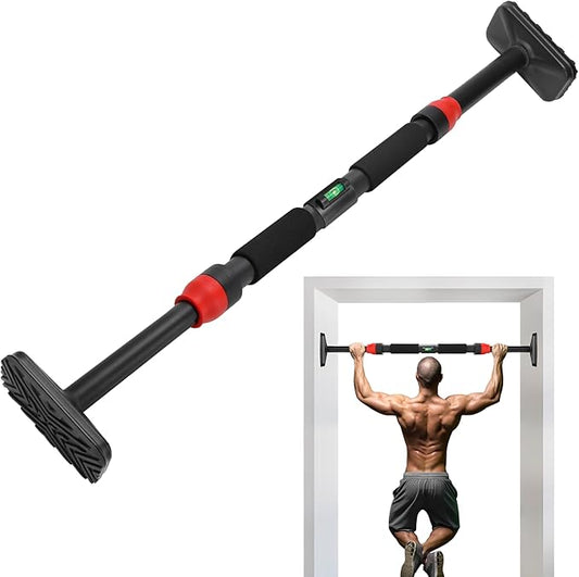 Pull Up Bar for Doorway -Pull Up Bar for Strength Training Chin up Bar without Screws - Pull-Up Bar for Upper Body Workout - Portable Pullup Bars with All Accessories