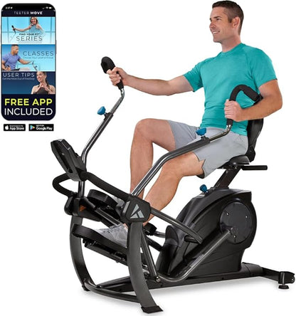 FreeStep LT1 Recumbent Cross Trainer Stepper - Zero-Impact Exercise w/Pateneted Physical Therapy Stride Technology, Whisper-Quiet, Multi-Position Arms, Free App w/Trainer-Led Workouts