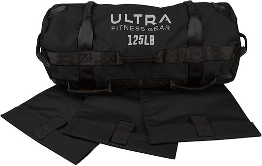 Ultra Fitness Workout Exercise Sandbags - Heavy Duty Sand-Bag, Functional Strength Training, Dynamic Load Exercises, WODs, General Fitness and Military Conditioning