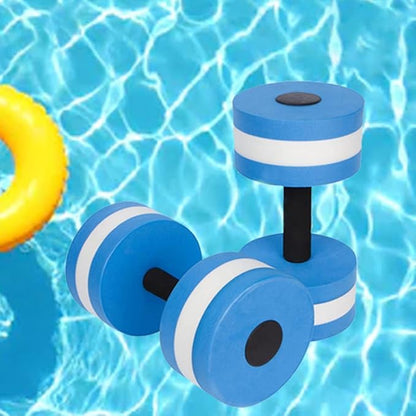 Water Dumbbells Weight Set, 1Pair Aquatic Exercise Dumbells Provides Resistance For Water Aerobics Fitness and Pool Exercises Water Fitness Equipment for Weight Loss(Blue White)