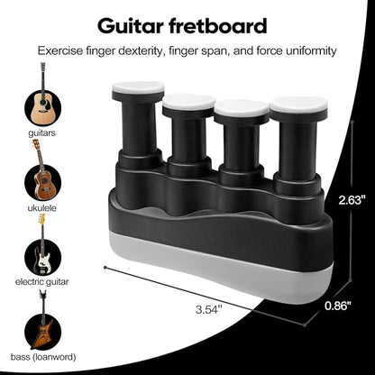 Finger Strengthener (Medium - 6lbs / 2.5kg) –Hand-held Exerciser Guitar Trainer for 4 Kinds Of Tension Adjustable for Guitar, Piano, Trigger Finger Training, Improve Finger Agility And Strength