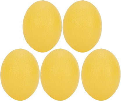 Sonew 5pcs Silicone Grip Ball Egg-Shaped Wrist Exercise Massage Ball Fitness Rehabilitation Grip Ball