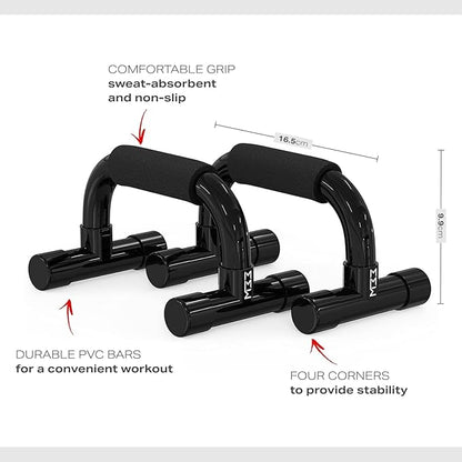 Gym Kit Equipment - Abs Roller Wheel Workout Set with Knee Pad, Push Up Handles Bars, Skipping Rope and Resistance Band - Good for Home Work Out and Gym Fitness Abdominal Training or Weight Loss