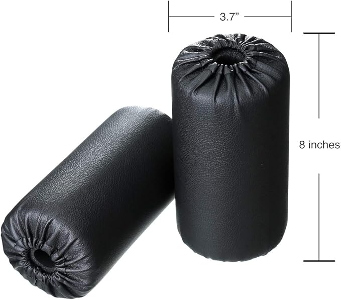 Foam Foot Pads Rollers Set of a Pair (8"x4"x20mm) for Home Gym Exercise Machines Equipments Replacements with 1 Inch Rod